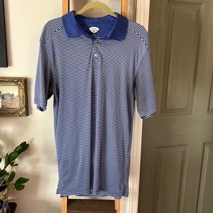 Men’s Callaway Golf Polo | Size XL | Blue Stripped Short Sleeve Golf Shirt